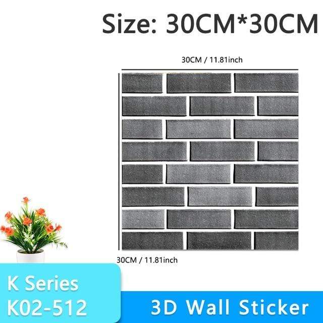 3D Wallpaper DIY Brick stone pattern Self-Adhesive Waterproof Wall Stickers 70cm*77cm floral prints 3D Wall Sticker for home JadeMoghul Inc. 