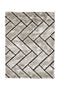 3D Zig Zag Patterned Polyester Area Rug With Jute Mesh Backing, Gray
 and Black-Rugs-Gray and Black-Polyester & Jute Mesh-JadeMoghul Inc.