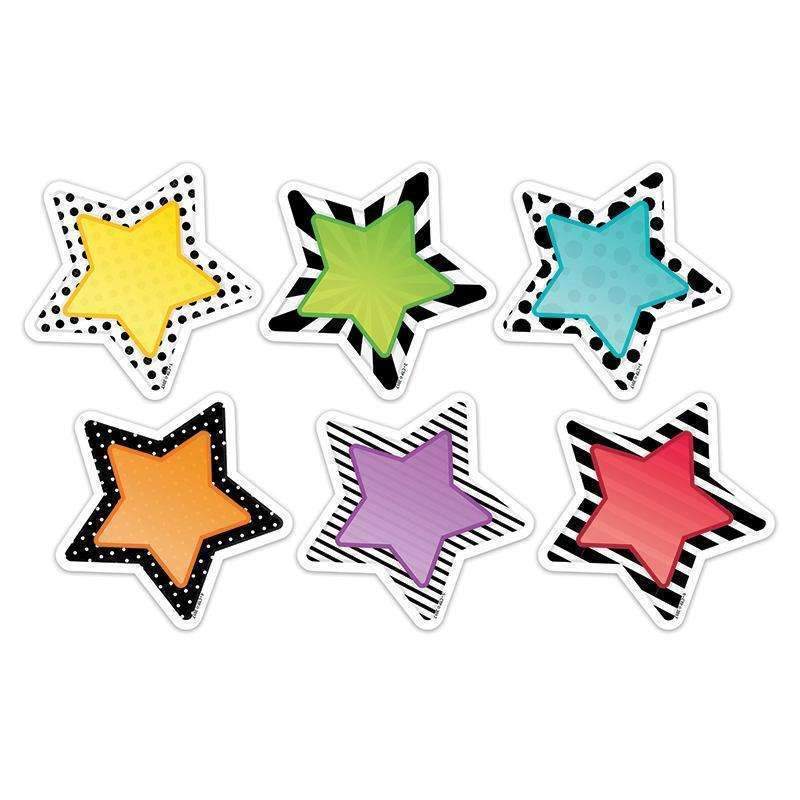 3IN BOLD BRIGHT STARS CUTOUTS-Learning Materials-JadeMoghul Inc.