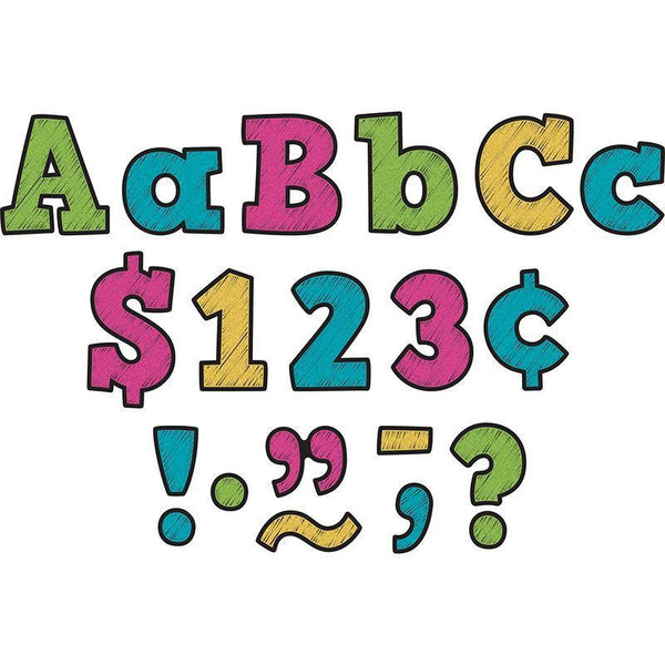 3IN CHALKBOARD BRIGHTS LETTERS-Learning Materials-JadeMoghul Inc.