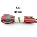 3M Reflective Laces High Visibility Shoe Laces Safety Luminous Glowing Shoelaces in the dark 100cm-red-JadeMoghul Inc.