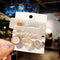 3PCS/Set Korean Acrylic Hair Clips For Women Hair Accessories Fashion Jewelry Simulated Pearl Hairpins Geometric Gold Barrettes AExp