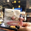3PCS/Set Korean Acrylic Hair Clips For Women Hair Accessories Fashion Jewelry Simulated Pearl Hairpins Geometric Gold Barrettes AExp
