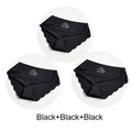 3Pcs/Set Seamless Panties Set Underwear Women's Lingerie Soft SILK Female Fashion Panty Sexy Lady Intimates Low Rise Briefs Set AExp
