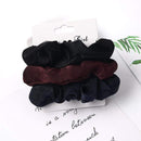 3PCS Vintage Velvet Scrunchie Leopard Scrunchies Set Elastic Hair Bands Headband Ponytail Holder Ties Rope Hair Accessories Gift AExp