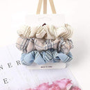 3PCS Vintage Velvet Scrunchie Leopard Scrunchies Set Elastic Hair Bands Headband Ponytail Holder Ties Rope Hair Accessories Gift AExp