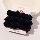 3PCS Vintage Velvet Scrunchie Leopard Scrunchies Set Elastic Hair Bands Headband Ponytail Holder Ties Rope Hair Accessories Gift AExp