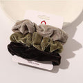 3PCS Vintage Velvet Scrunchie Leopard Scrunchies Set Elastic Hair Bands Headband Ponytail Holder Ties Rope Hair Accessories Gift JadeMoghul Inc. 