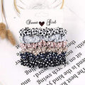 3PCS Vintage Velvet Scrunchie Leopard Scrunchies Set Elastic Hair Bands Headband Ponytail Holder Ties Rope Hair Accessories Gift JadeMoghul Inc. 