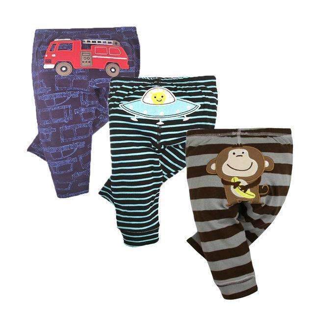 3PCS/LOT Fashion Baby Pants Spring Autumn Cotton Infant Pants Cartoon Monkey Baby Gril Pants 0-24 Newborn Baby girl boy clothes-I-6M-JadeMoghul Inc.