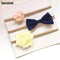 3pcs/set Mix Style Simulated-pearl Ribbon Lace Flower Headband Baby Girl Headbands Elastic Hairband Children Hair Accessories-03E-Free Size-JadeMoghul Inc.
