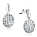 Christmas Earrings 3W690 Rhodium Brass Earrings with AAA Grade CZ