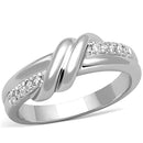 Jewelry Rings 3W741 Rhodium Brass Ring with AAA Grade CZ