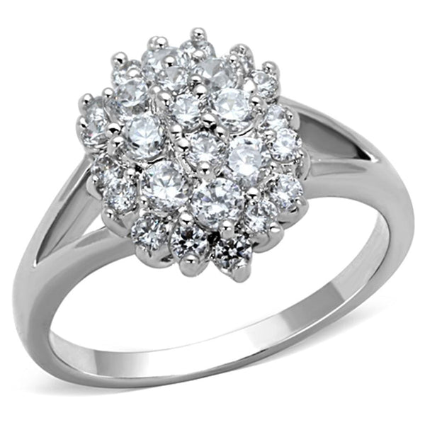 Cute Rings 3W772 Rhodium Brass Ring with AAA Grade CZ