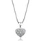 Chain Necklace 3W793 Rhodium Brass Chain Pendant with AAA Grade CZ