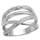 Cute Rings 3W836 Rhodium Brass Ring with AAA Grade CZ