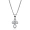 Chain Necklace 3W845 Rhodium Brass Chain Pendant with AAA Grade CZ