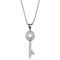 Chain Necklace 3W851 Rhodium Brass Chain Pendant with AAA Grade CZ