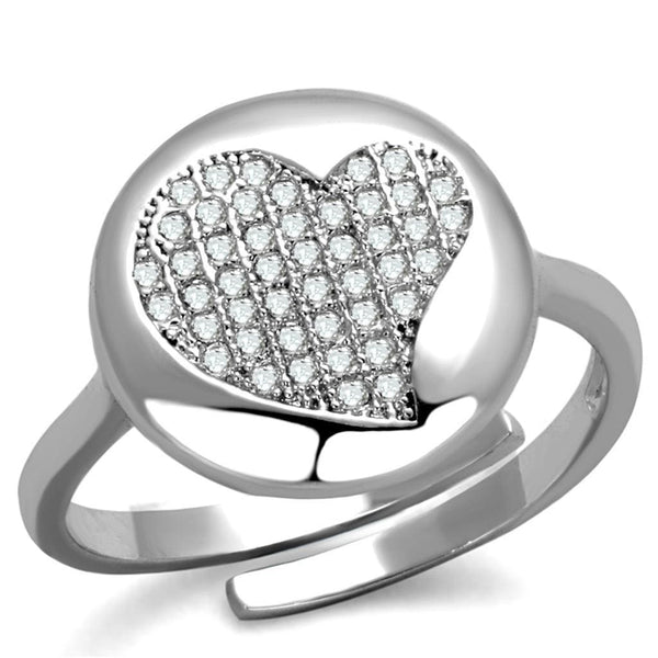 Cute Rings 3W864 Rhodium Brass Ring with AAA Grade CZ