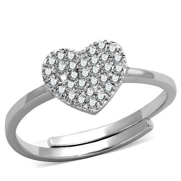 Cute Rings 3W865 Rhodium Brass Ring with AAA Grade CZ