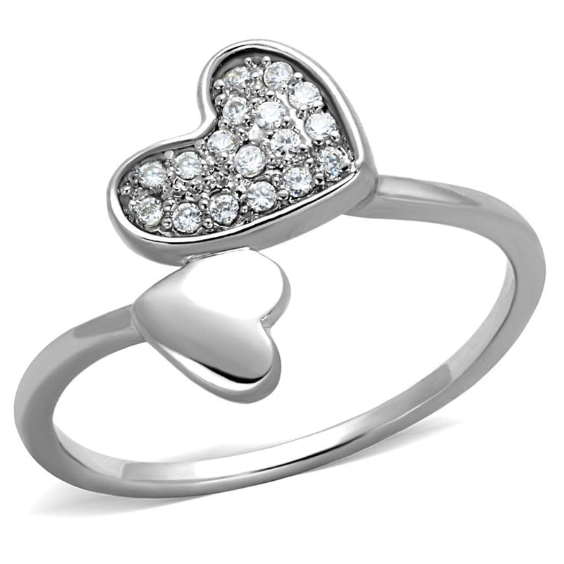 Cute Rings 3W867 Rhodium Brass Ring with AAA Grade CZ