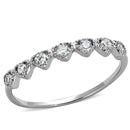 Cute Rings 3W868 Rhodium Brass Ring with AAA Grade CZ
