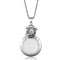 Locket Necklace 3W913 Rhodium Brass Magnifier pendant with Synthetic