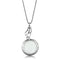 Chain Pendants 3W914 Rhodium Brass Magnifier pendant with Crystal