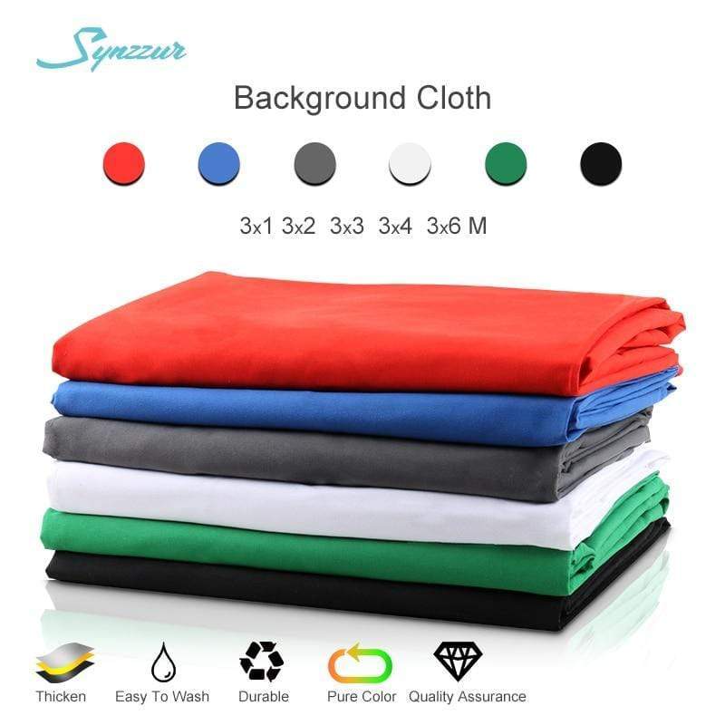 3X1/2/3/4/6M Photography Backdrops Polyester Cotton Photo Studio Backdrop Green Screen Chromakey Photo Shoot Background 6 Colors JadeMoghul Inc. 