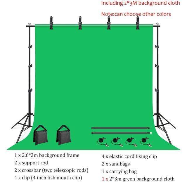3X1/2/3/4/6M Photography Backdrops Polyester Cotton Photo Studio Backdrop Green Screen Chromakey Photo Shoot Background 6 Colors JadeMoghul Inc. 