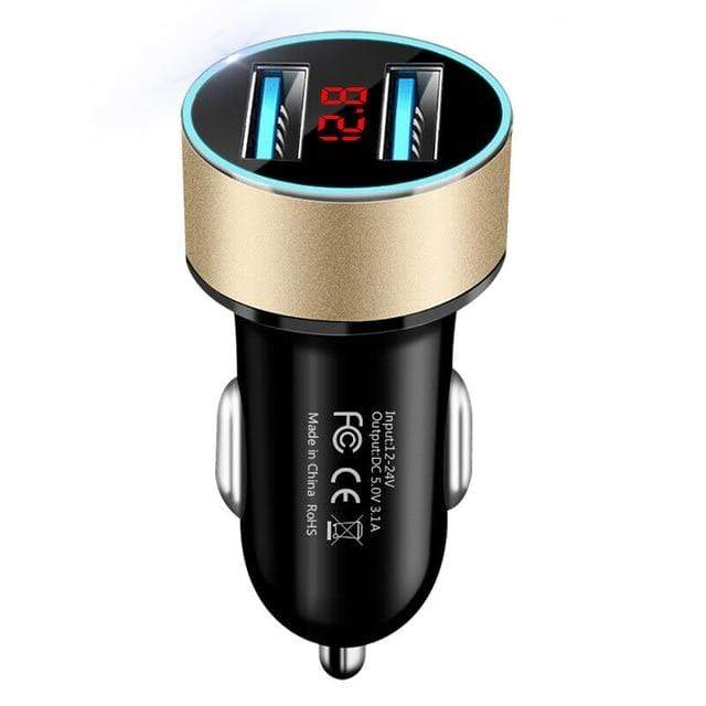 4.8A 5V Car Chargers 2 Ports Fast Charging For Samsung Huawei iphone 11 8 Plus Universal Aluminum Dual USB Car-charger Adapter AExp
