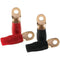 4-Gauge 5/16" Ring Terminals, 4 pk (Gold Plated, 2 Red & 2 Black)-Installation & Hook-Up Accessories-JadeMoghul Inc.