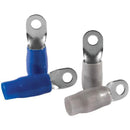 4-Gauge 5/16" Ring Terminals, 4 pk (Nickel Plated, 2 Blue & 2 Gray)-Installation & Hook-Up Accessories-JadeMoghul Inc.