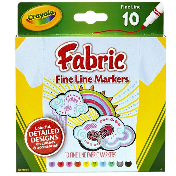 (4 PK) CRAYOLA FINE LINE FABRIC-Arts & Crafts-JadeMoghul Inc.