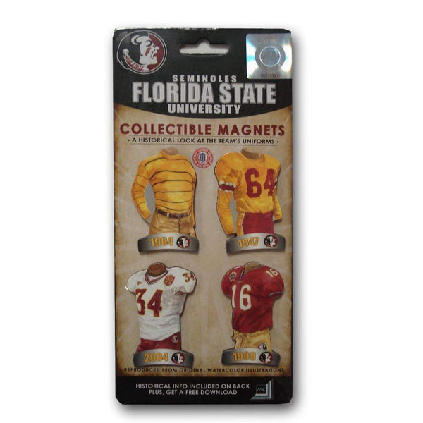4 Pack Uniform Magnet Set - Ncaa - Florida State University-LICENSED NOVELTIES-JadeMoghul Inc.