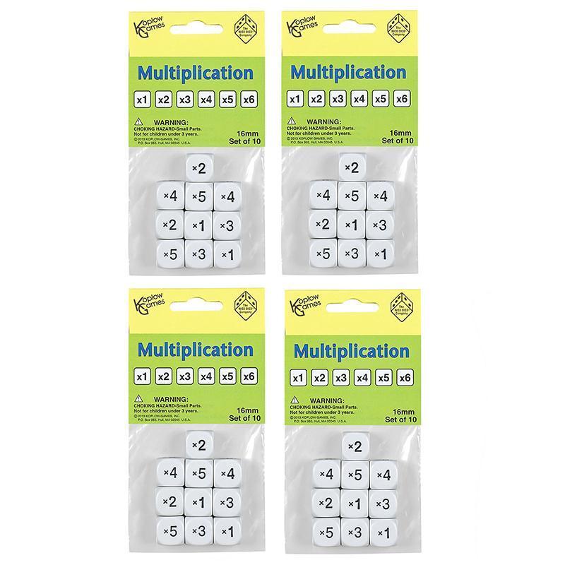 (4 PK) MULTIPLICATION DICE-Toys & Games-JadeMoghul Inc.