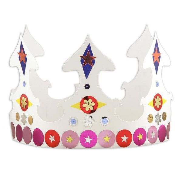 (4 PK) WHITE CROWNS-Arts & Crafts-JadeMoghul Inc.