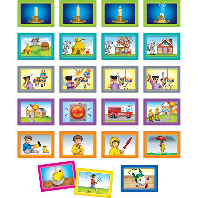 4 SCENE SEQUENCING POCKT CHRT CARDS-Learning Materials-JadeMoghul Inc.