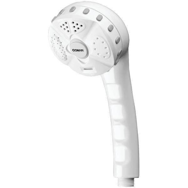 4-Setting Handheld Showerhead (White)-Faucets & Bath-JadeMoghul Inc.
