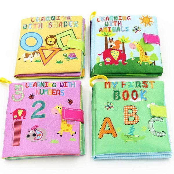 4 Style Baby Toys Soft Cloth Books Rustle Sound Infant Educational Stroller Rattle Toy Newborn Crib Bed Baby Toys 0-36 Months-Animal-JadeMoghul Inc.