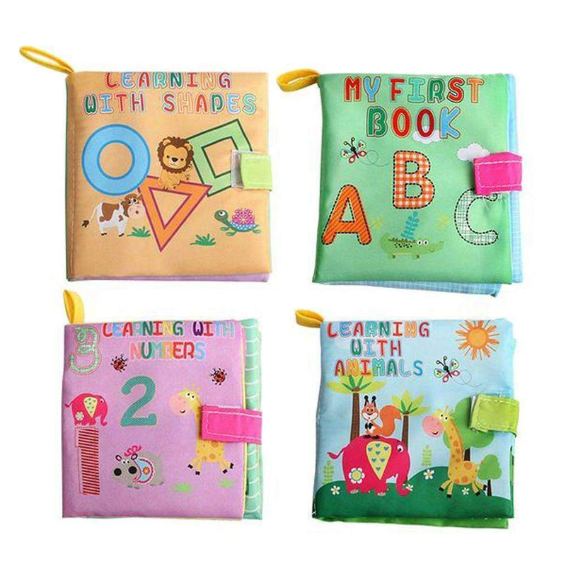 4 Style Educational Baby Toys Rattles Soft Cloth Books Toys For Newborns Rustle Sound Stroller Crib Bed Baby Toy 0-36 Months-Geometry-JadeMoghul Inc.