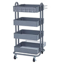 4-TIER UTILITY ROLLING CART GRAY-Learning Materials-JadeMoghul Inc.