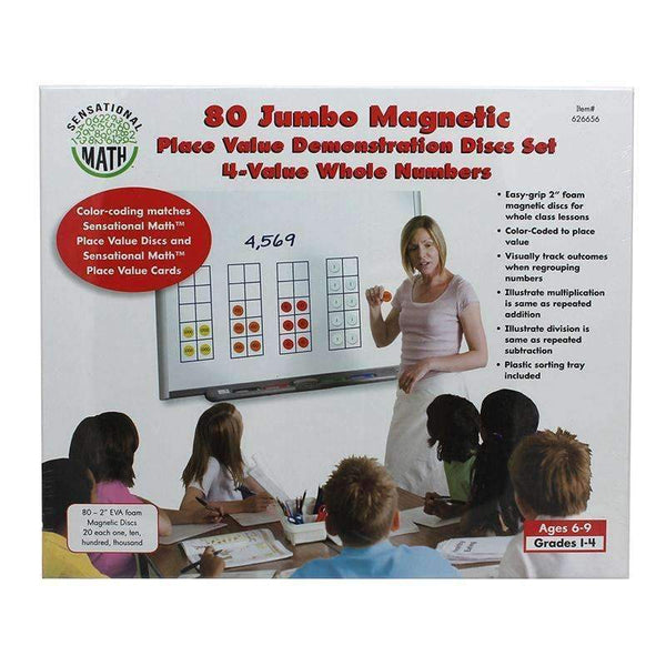 4-VALUE JUMBO MAGNETIC PLACE VALUE-Learning Materials-JadeMoghul Inc.