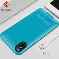 4000 mAh High Capacity Battery Charging Cover For Iphone X 10 External Battery Case Power Bank Portable Charger Slim Thin Light-Cyan-JadeMoghul Inc.