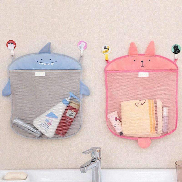 40.5*35cm Baby Bathroom Mesh Bag Child Bath Toy Bag Net Cartoon Animal Shape Waterproof Cloth Toy Baskets CX674643-Blue-JadeMoghul Inc.