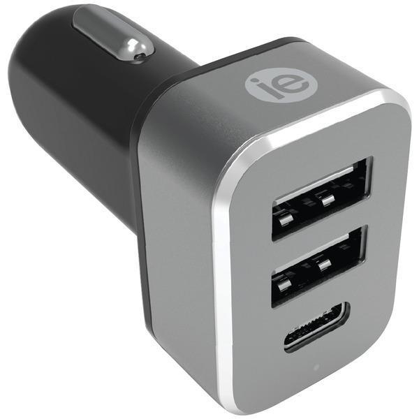 4.1-Amp Car Charger, 2 USB-A & 1 USB-C(TM)-Wall Chargers-JadeMoghul Inc.