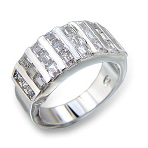 Cute Rings 413602 Rhodium Brass Ring with AAA Grade CZ