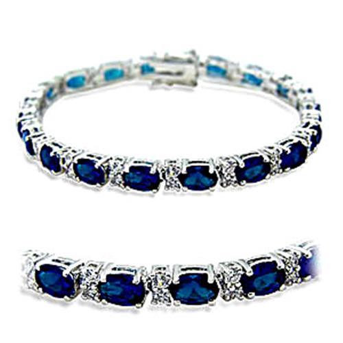 Bracelet For Girls 415501 Rhodium Brass Bracelet with Synthetic