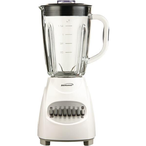 42-Ounce 12-Speed + Pulse Electric Blender with Glass Jar (White)-Small Appliances & Accessories-JadeMoghul Inc.