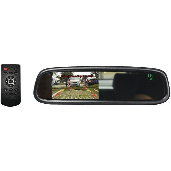 4.3" OE-Style Rearview Mirror Monitor with Temperature & Compass-Rearview/Auxiliary Camera Systems-JadeMoghul Inc.